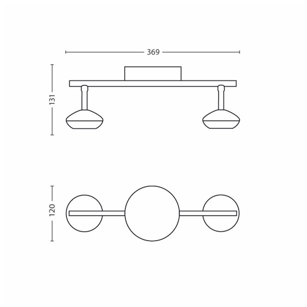 DEKORATIVNI LED REFLEKTOR PHILIPS SEPIA 2X3W LED 57172/31/16 BELA