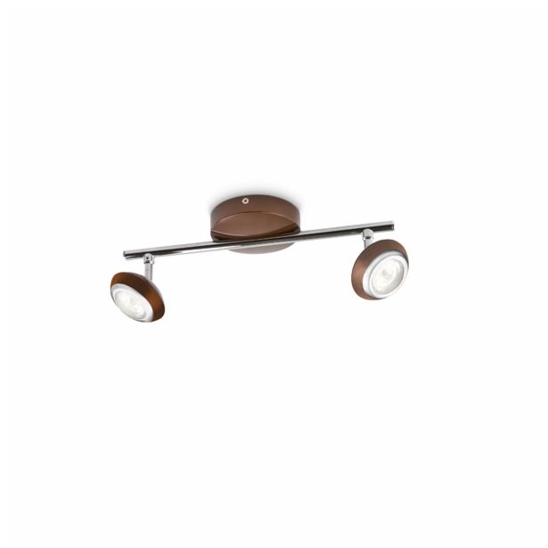 DEKORATIVNI LED REFLEKTOR PHILIPS SEPIA 2X3W LED 57172/44/16 RJAVA