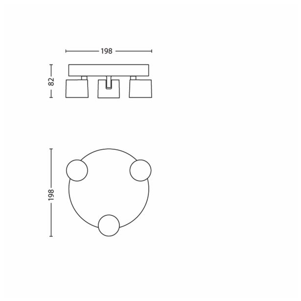 DEKORATIVNI LED REFLEKTOR PHILIPS STAR 3X3W LED 56243/31/16 BELA