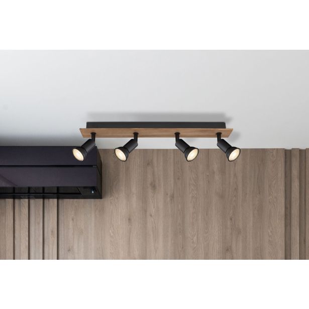 DEKORATIVNI REFLEKTOR DREW 4XGU10 LES / ČRN