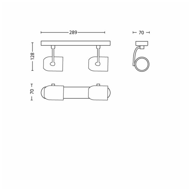 DEKORATIVNI REFLEKTOR PHILIPS BALSA 2X35W GU10 56482/31/16 BELA