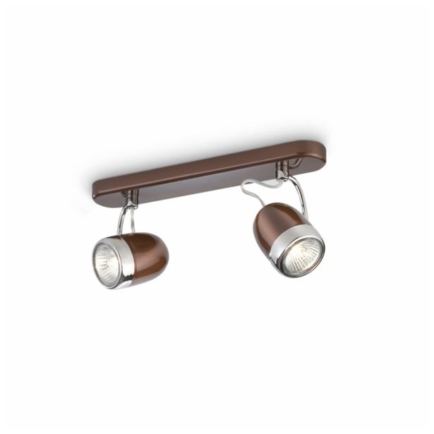 DEKORATIVNI REFLEKTOR PHILIPS BALSA 2X35W GU10 56482/43/16 RJAVA