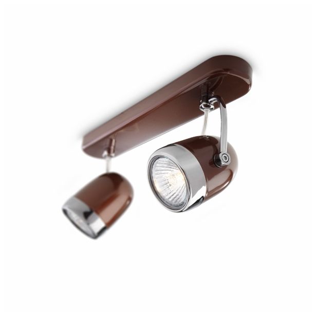 DEKORATIVNI REFLEKTOR PHILIPS BALSA 2X35W GU10 56482/43/16 RJAVA