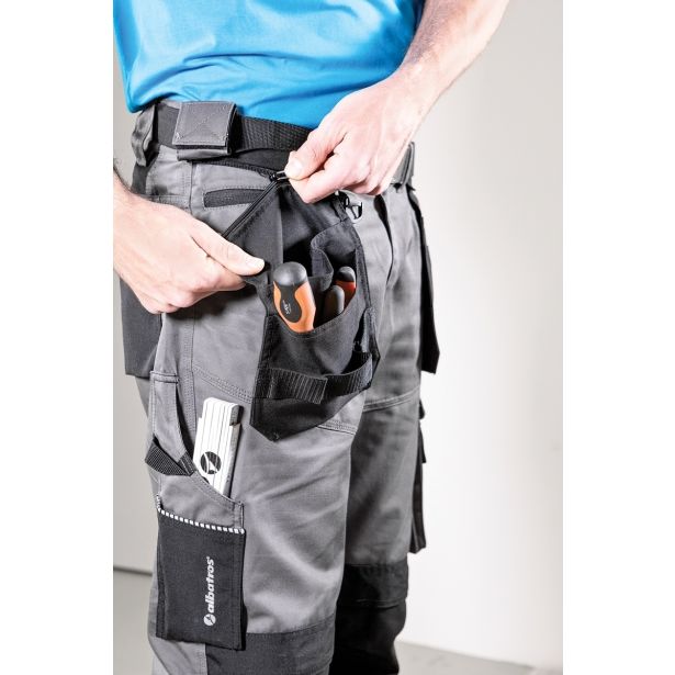 DELOVNE HLAČE ALBATROS DO PASU EXPERT ŠT.XL SIVO/ČRNE