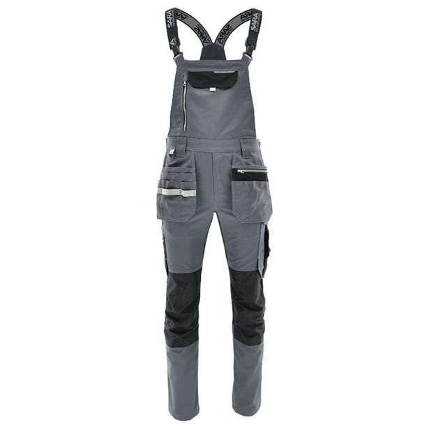 DELOVNE HLAČE SARA MONTER FARMER ŠT. 60 SIVO / ČRNE