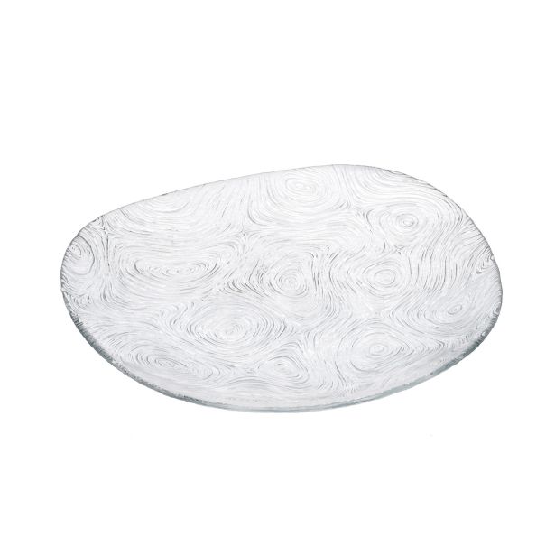 DESERTNI KROŽNIK 20 CM TREE STEKLEN