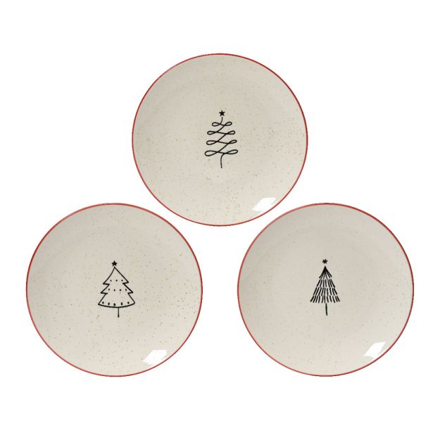 DESERTNI KROŽNIK DECORIS 18 CM SMREKICA ZA ZAJTRK PORCELAN