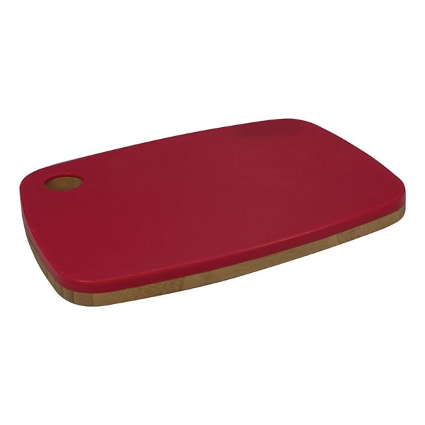 DESKA KAPIMEX 25X18X1.7 CM IZ BAMBUSA IN PLASTIKE RDEČA