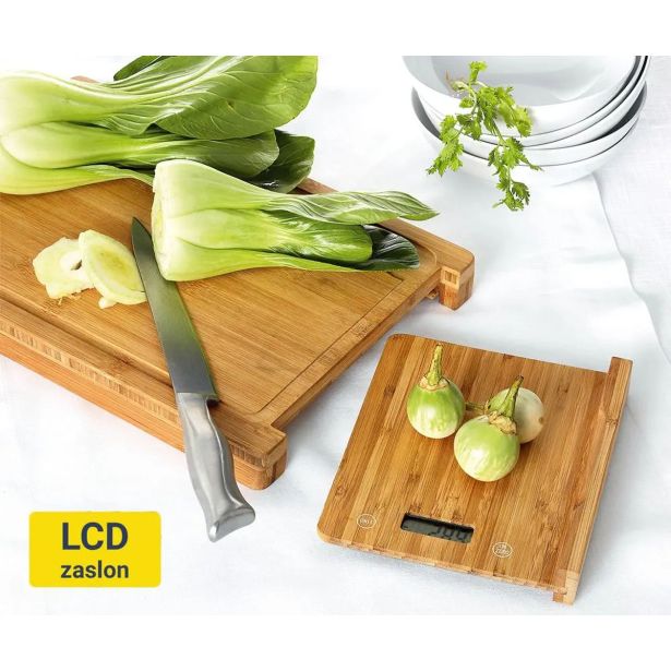 LESENA DESKA PLATINET BAMBUS LESENA Z VGRAJENO LESENO KUHINJSKO TEHTNICO