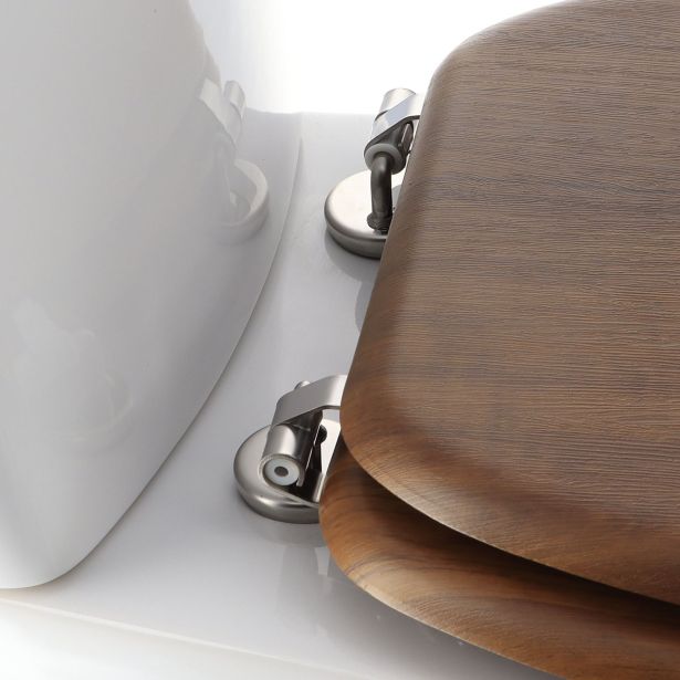 DESKA ZA WC ŠKOLJKO TENDANCE ACACIA RUSTIC MDF Z POLIPROPILENSKIMI ŠARNIR.