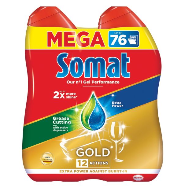 DETERGENT-STROJ.POMIVANJE HENKEL LCH SOMAT GOLD GEL 2X684ML