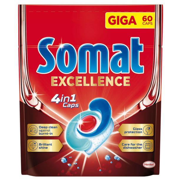 DETERGENT-STROJ.POMIVANJE HENKEL LCH SOMAT KAPSULE 4 V 1 EXCELLENCE 60 PRANJ