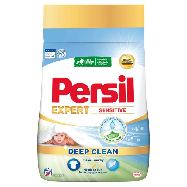 DETERGENT ZA PRANJE PERSIL POWDER SENSITIV 36 PRANJ, V PRAHU