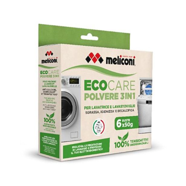 ČISTILO ZA POMIVALNE IN PRALNE STROJE MELICONI ECO CARE PRAH 3V1