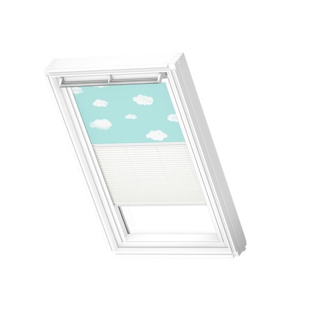 SENČILO ZA STREŠNO OKNO VELUX DFD CK02 4660S MODRA Z OBLAČKI/BELA