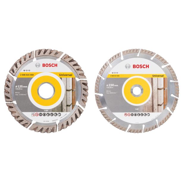 DIAMANTNA REZALNA PLOŠČA BOSCH 2-DELNI KPL 125/230X22MM STANDARD FOR UNIVERSAL