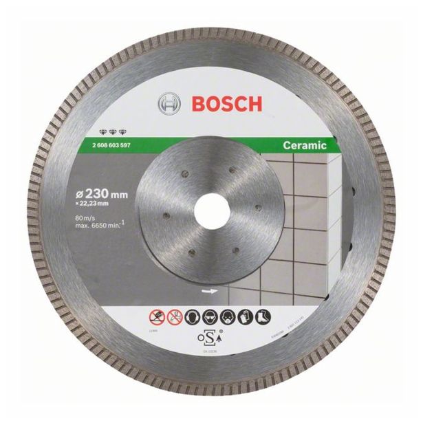 DIAMANTNA REZALNA PLOŠČA BOSCH 230X22 MM ZA KERAMIKO EXTRACLEAN TURBO