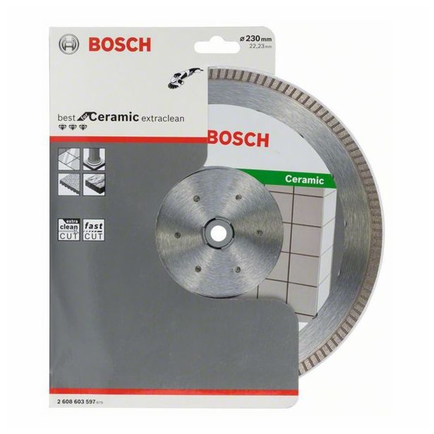 DIAMANTNA REZALNA PLOŠČA BOSCH 230X22 MM ZA KERAMIKO EXTRACLEAN TURBO