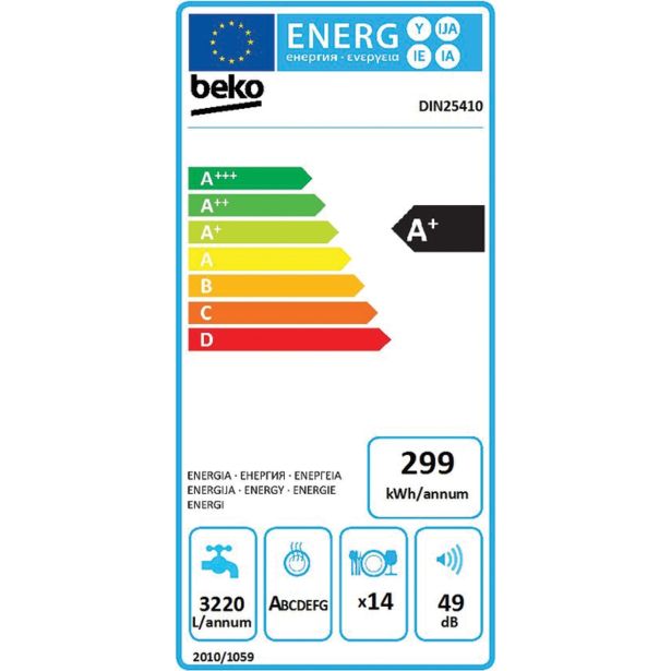 VGRADNI POMIVALNI STROJ BEKO DIN 25410