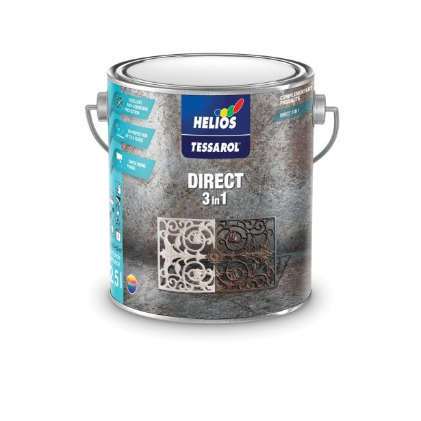 ANTIKOROZIVNI PREMAZ HELIOS TESSAROL DIRECT 3IN1 BELI 10 L