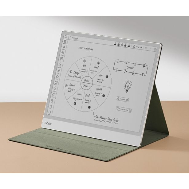 DODATEK ZA E-BRALNIK BOOX NOTE / TAB SERIES ORIGINALNI OVITEK / ETUI ZA MODEL NOTE MAX TAB X C MAGNETNI FUNKCIJA STOJALA ČRN