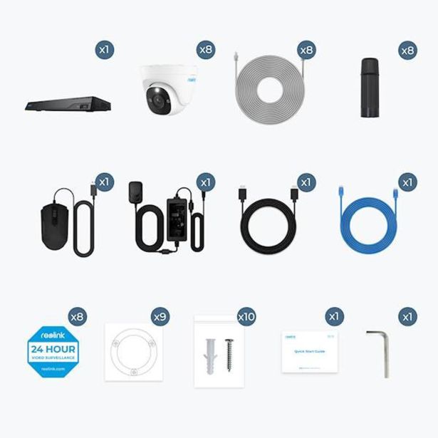 DODATEK ZA PAMETNI DOM REOLINK NVS16-12MD8 VARNOSTNI KOMPLET