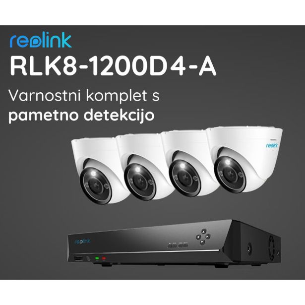 DODATEK ZA PAMETNI DOM REOLINK RLK8-1200D4-A VARNOSTNI KOMPLET