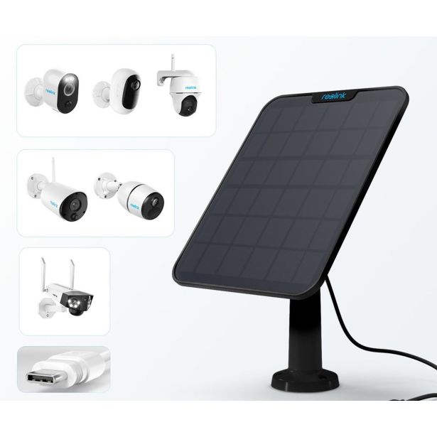 DODATEK ZA PAMETNI DOM REOLINK SOLARNI PANEL 2 ČRNA