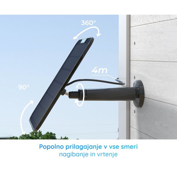 DODATEK ZA PAMETNI DOM REOLINK SOLARNI PANEL 2 ČRNA