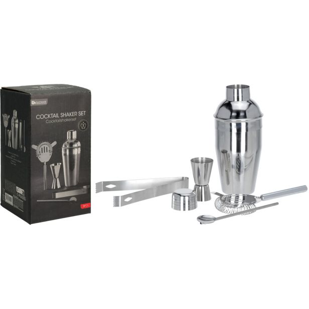 DODATEK ZA SERVIRANJE EH 5 DELNI SET ZA PRIPRAVO KOKTAILOV KOVINSKI