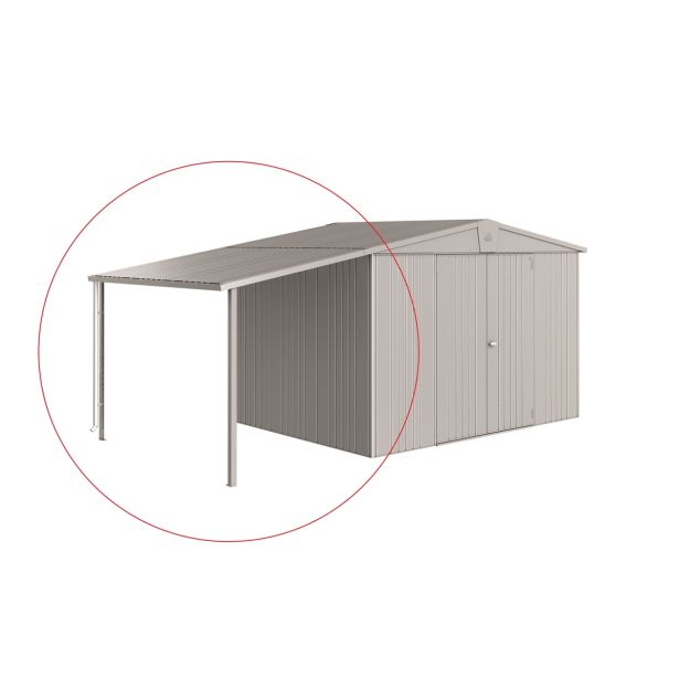 DODATKI ZA KOVINSKE HIŠKE BIOHORT 150X228 CM STRANSKA STREHA ZA EUROPA V 4/5 SREBRNA