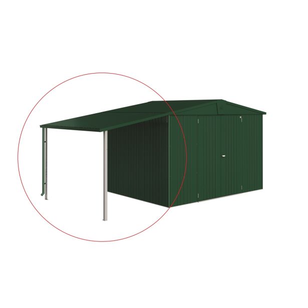 DODATKI ZA KOVINSKE HIŠKE BIOHORT 150X228 CM STRANSKA STREHA ZA EUROPA V 4/5 TEMNO ZELENA