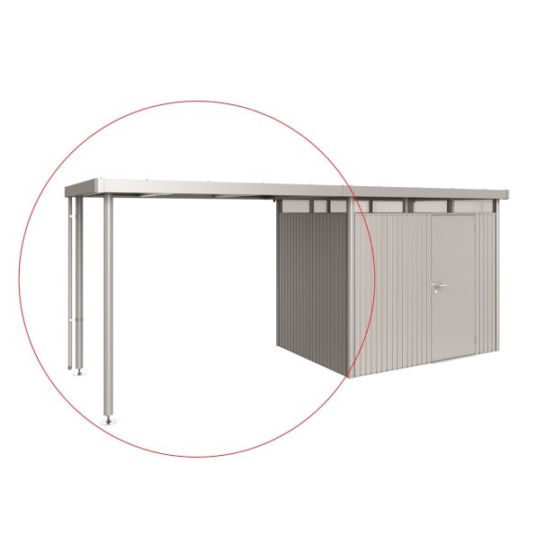 DODATKI ZA KOVINSKE HIŠKE BIOHORT STRANSKI NADSTREŠEK HIGHLINE H2 SREBRNA