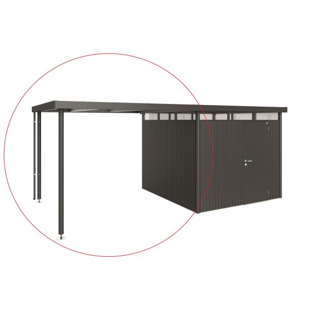 DODATKI ZA KOVINSKE HIŠKE BIOHORT STRANSKI NADSTREŠEK HIGHLINE H4 TEMNO SIVA