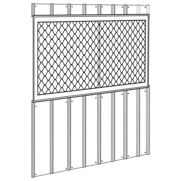 DODATKI ZA KOVINSKE HIŠKE GLOBEL KOMPLET OKEN 2 ANTRACIT 124 X 75 X 178 CM (WLPE)