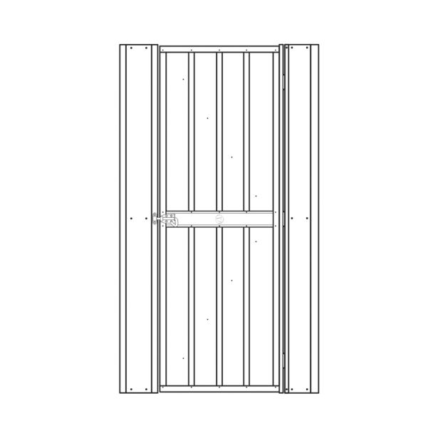 DODATKI ZA KOVINSKE HIŠKE GLOBEL KOMPLET VRAT 1 ANTRACIT 178 X 67 CM (HD178E)