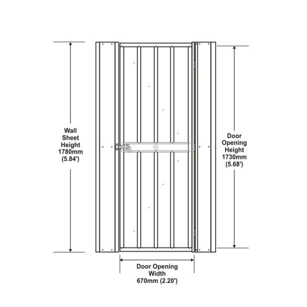 DODATKI ZA KOVINSKE HIŠKE GLOBEL KOMPLET VRAT 1 ANTRACIT 178 X 67 CM (HD178E)