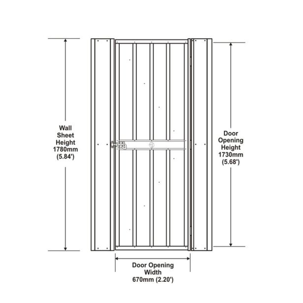 DODATKI ZA KOVINSKE HIŠKE GLOBEL KOMPLET VRAT 1 SREBRNA 179 X 67 CM (HD178F)