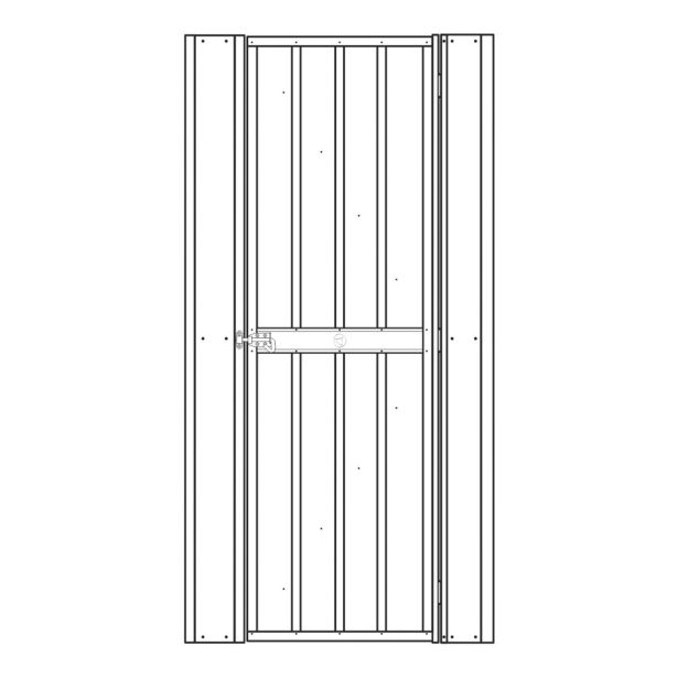 DODATKI ZA KOVINSKE HIŠKE GLOBEL KOMPLET VRAT 2 ANTRACIT 200 X 67 CM (HD2E)