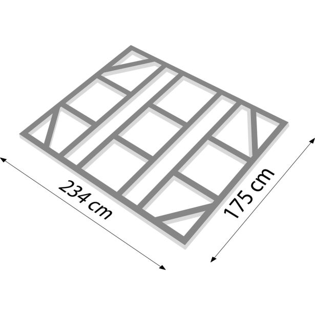 DODATKI ZA KOVINSKE HIŠKE GLOBEL TALNI OKVIR GLOBEL 8X6 D234 X Š175 CM (F86GAL)