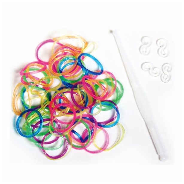 DODATKI, ORODJE ZA NAKIT RAYHER ELASTIKE LOOM BANDZ Z BLE 200/1 25 ZANK 1 KVAČKA