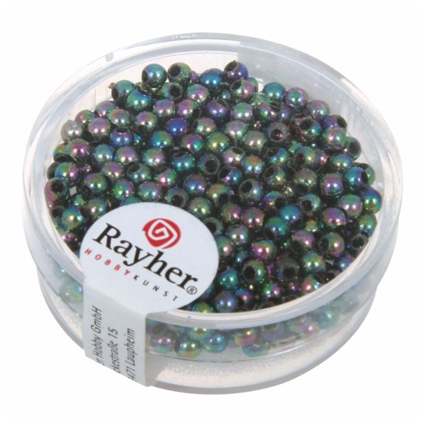 DODATKI, ORODJE ZA NAKIT RAYHER PERLE VOŠČENE, 3 MM IRIS ČRNE, 360 KOM