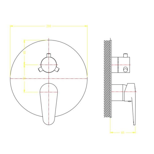 TUŠ SISTEM BLITZ BLITZ 919 TUŠ PODOMETNI KOMPLET FI 250 MM
