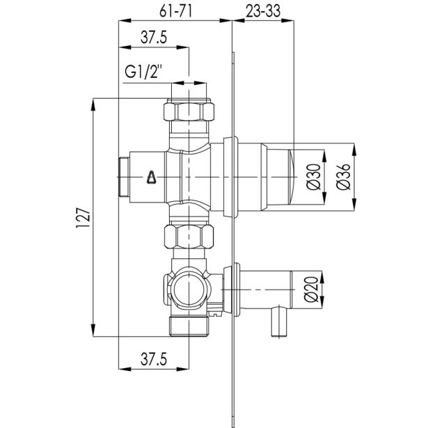 ARMATURA SAMOZAPIRALNA BLITZ KLIK 160 TUŠ PODOMETNA Z REG.