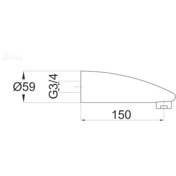 DODATNA OPREMA ZA PIPE UNITAS ZIDNI IZLIV ZA KAD PRESTIGE