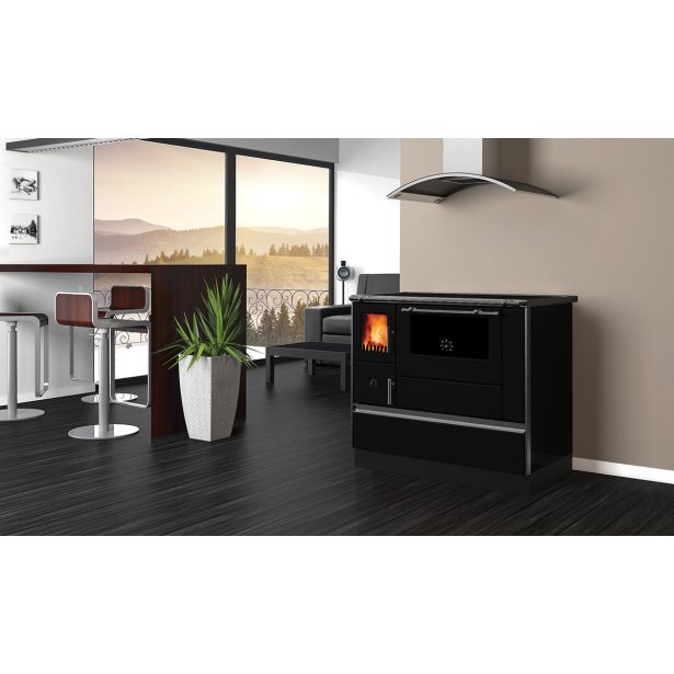 ŠTEDILNIK NA DRVA ALFA PLAM DOMINANT 90 H, ANTRACIT LEVI