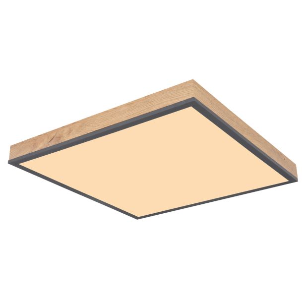 NADGRADNA STROP. SVETILKA DORO 24W ČRNA / LES WW KVADRATNA M.