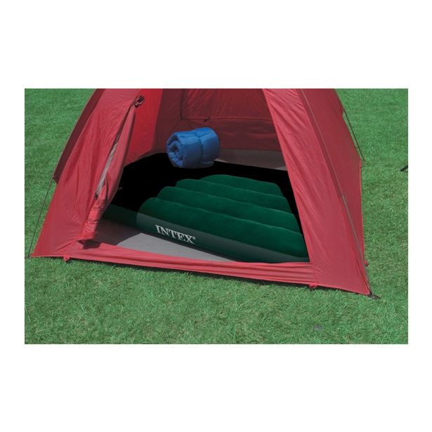 NAPIHLJIVA BLAZINA INTEX DOWNY 191X76X22 ZELENA, Z VGRAJENO NOŽNO TLAČILKO