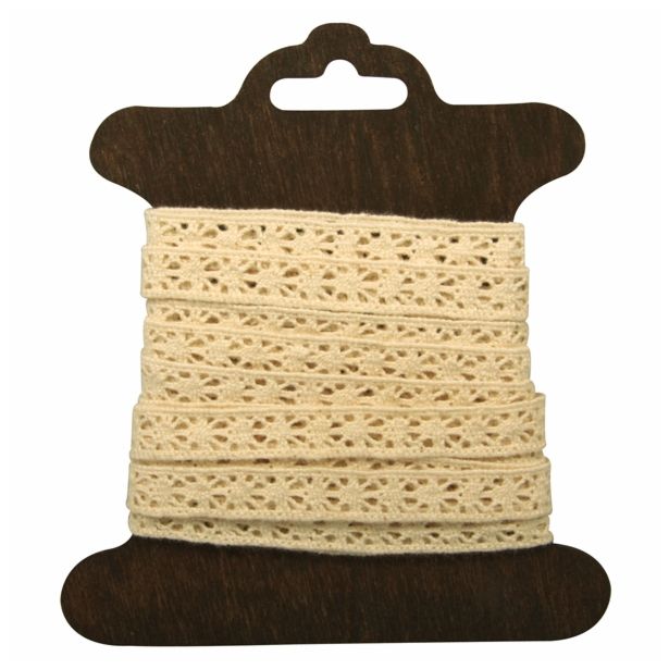 DROBNI ART.ZA USTVARJANJE RAYHER ČIPKASTA OBROBA 1 CM 3 M LORENA BEŽ