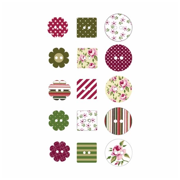 DROBNI ART.ZA USTVARJANJE RAYHER GUMBI EPOKSI, VRTNICE 30 KOSOV